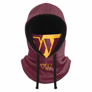 NFL Team COMMANDERS Logo Drawstring Winter Cap Hooded Gaiter Balaclava Face Cover