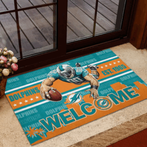 Miami Dolphins NFL CP, Custom Doormat, Home Decoration, Gift for Boy Friend