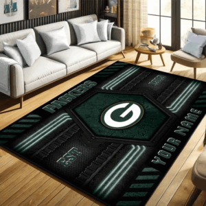 Green Bay Packers NFL Rug, Custom Rugs, Home Decoration, Gift for Boy Friend