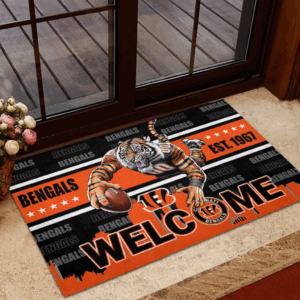 Cincinnati Bengals NFL CP, Custom Doormat, Home Decoration, Gift for Boy Friend