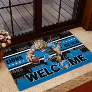 Detroit Lions NFL CP, Custom Doormat, Home Decoration, Gift for Boy Friend