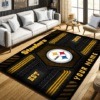 Pittsburgh Steelers NFL Rug, Custom Rugs, Home Decoration, Gift for Boy Friend