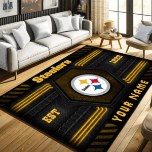 Pittsburgh Steelers NFL Rug, Custom Rugs, Home Decoration, Gift for Boy Friend