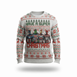 Super Hero Ugly Christmas Sweater - Knitted Sweater