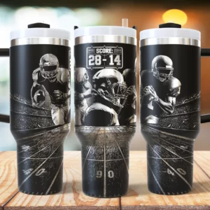 NFL Themed 360 Degree Laser Engraved tumbler 40oz
