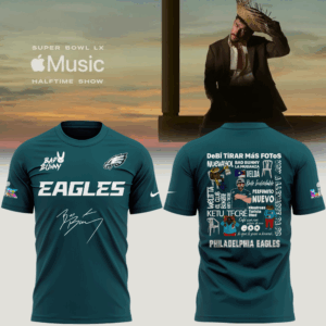 Limited Edition Bad Bunny X Philadelphia Eagles 2025 Tshirt