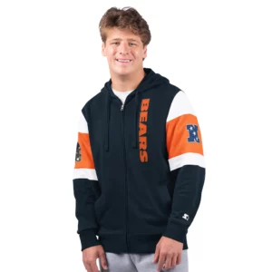 Chicago Bears NFL Premium Zip Hoodie - Navy