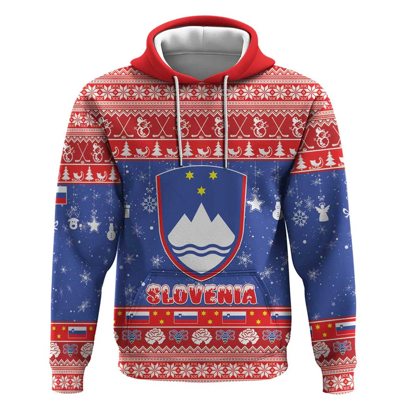 Slovenia Christmas Hoodie Coat Of Arms Vesel Bozic