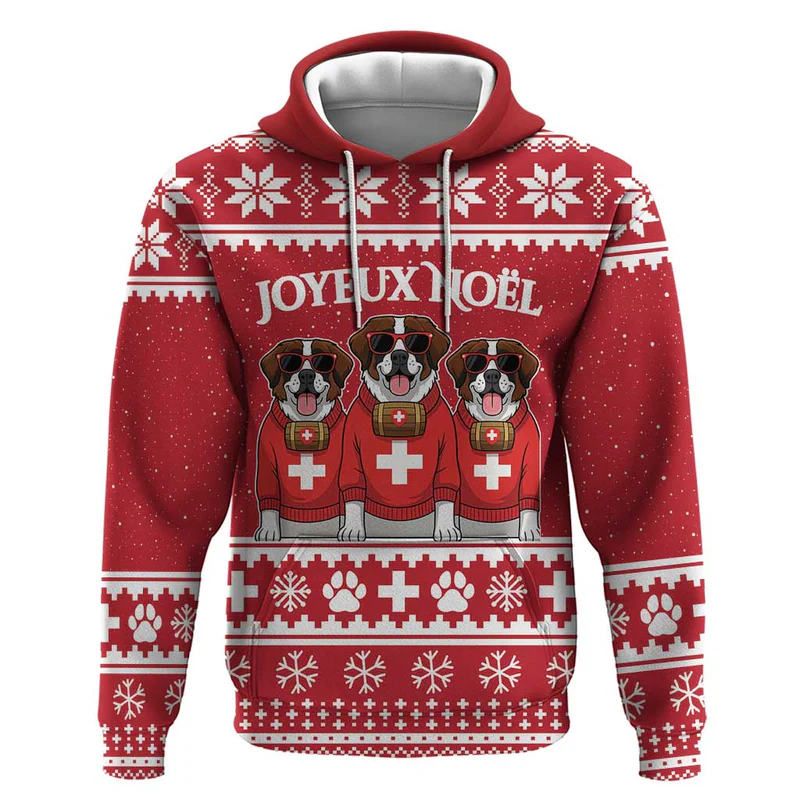 Saint Bernard Dog Switzerland Christmas Hoodie