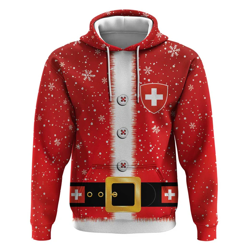 Swiss Christmas – Designed in Santa Suit Hoodie