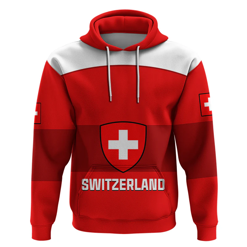 Switzerland Hockey Sporty Style Hoodie