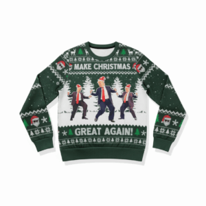 Funny Ugly Christmas Sweater Trump - Knitted Sweater