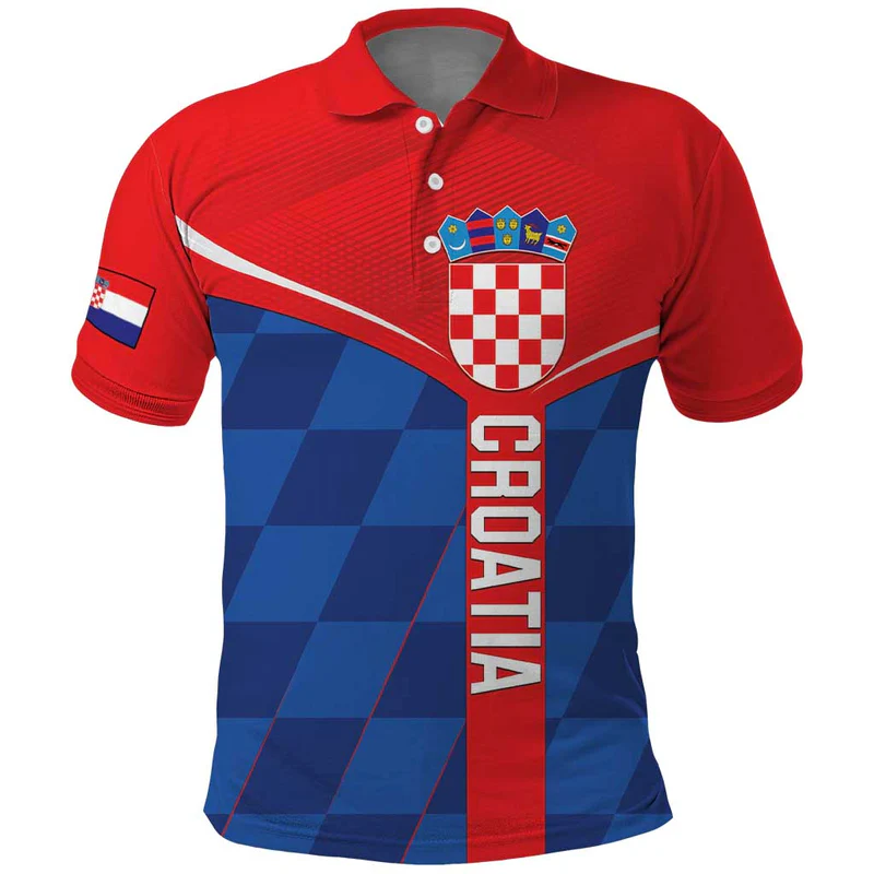 Custom Croatia Football Polo Shirt Hrvatska Nogometna Reprezentacija