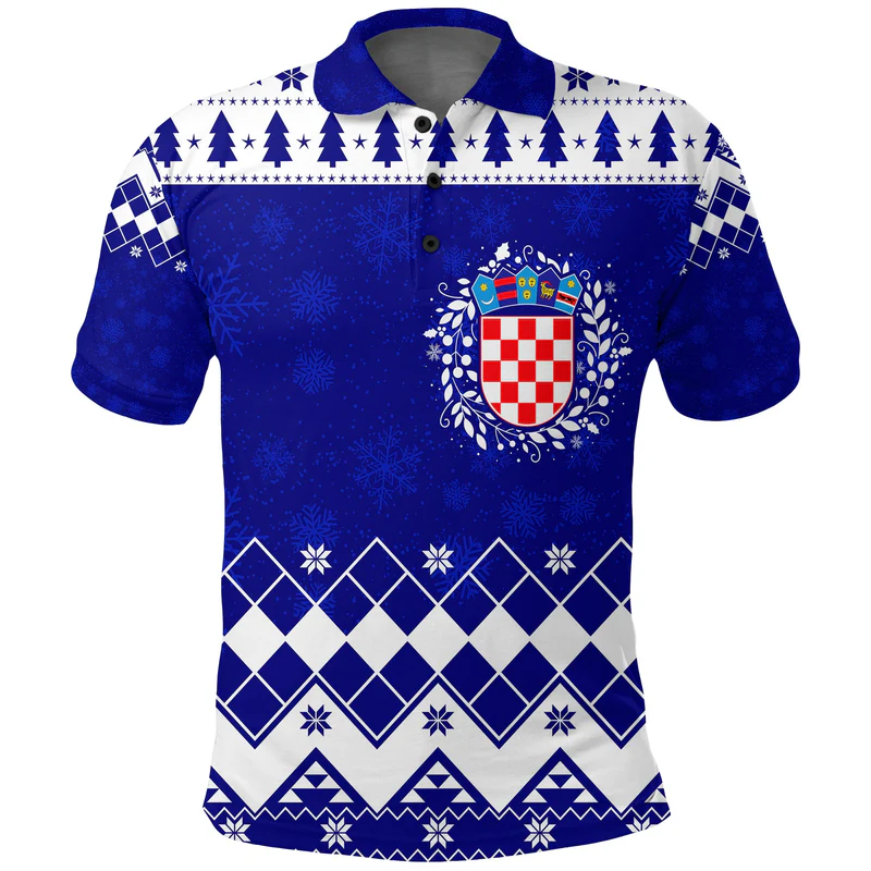 Adorable Croatia Marten With Advent Wreath Polo Shirt Christmas