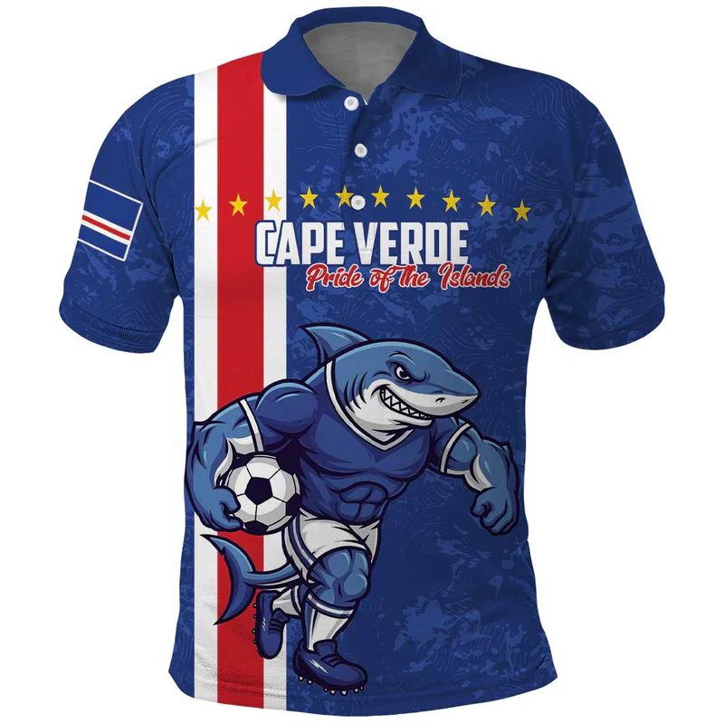 Cape Verde Football Custom Polo Shirt Pride Of The Islands