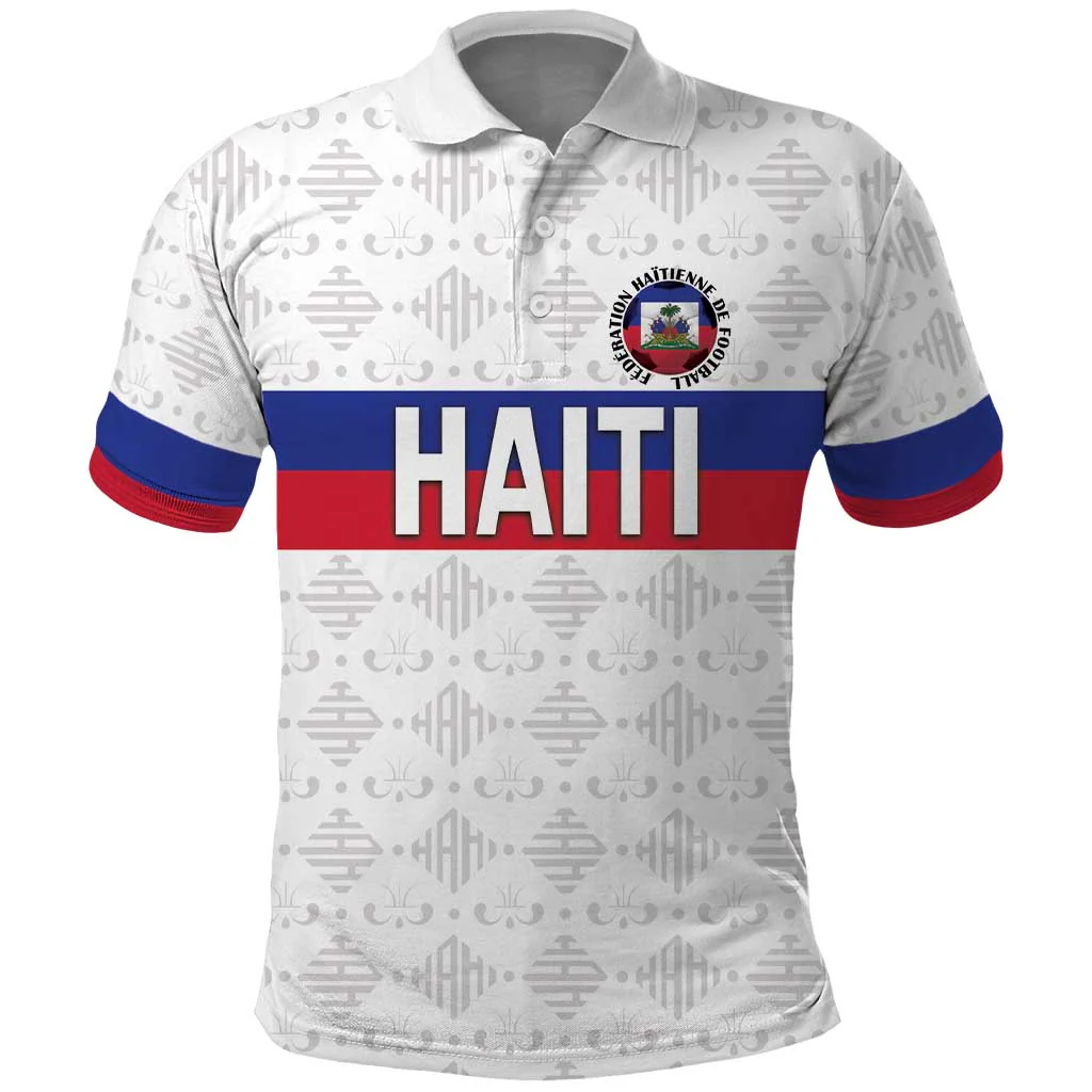 Custom Haiti Football Polo Shirt Ekip foutbol Ayiti