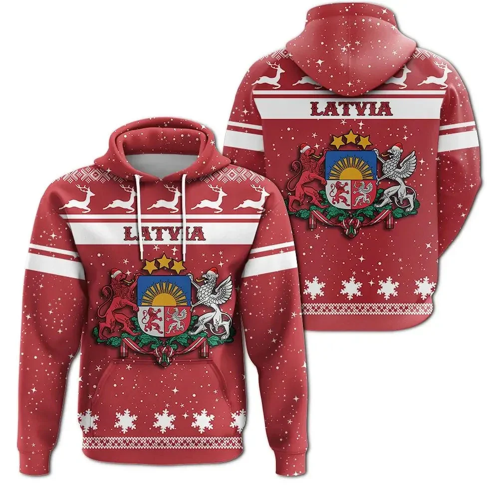 Christmas Latvia Hoodie Coat Of Arms RLT6
