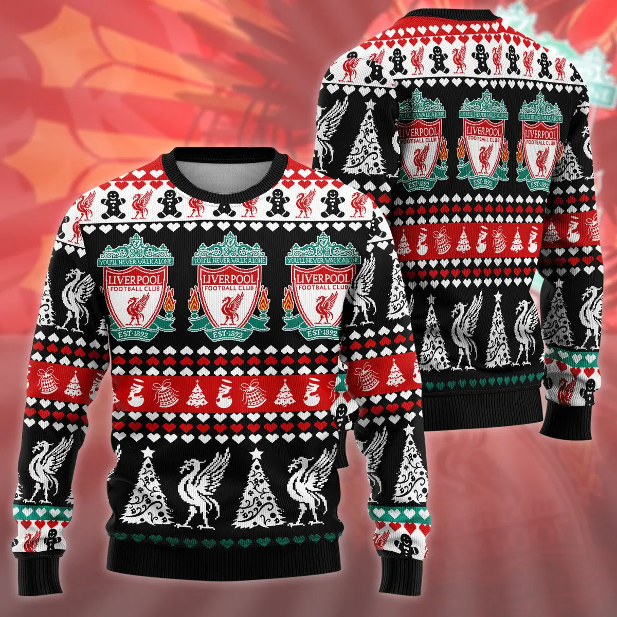 LFC Ugly Sweater Jumper | Gingerbread | Snowflake Pattern 2025