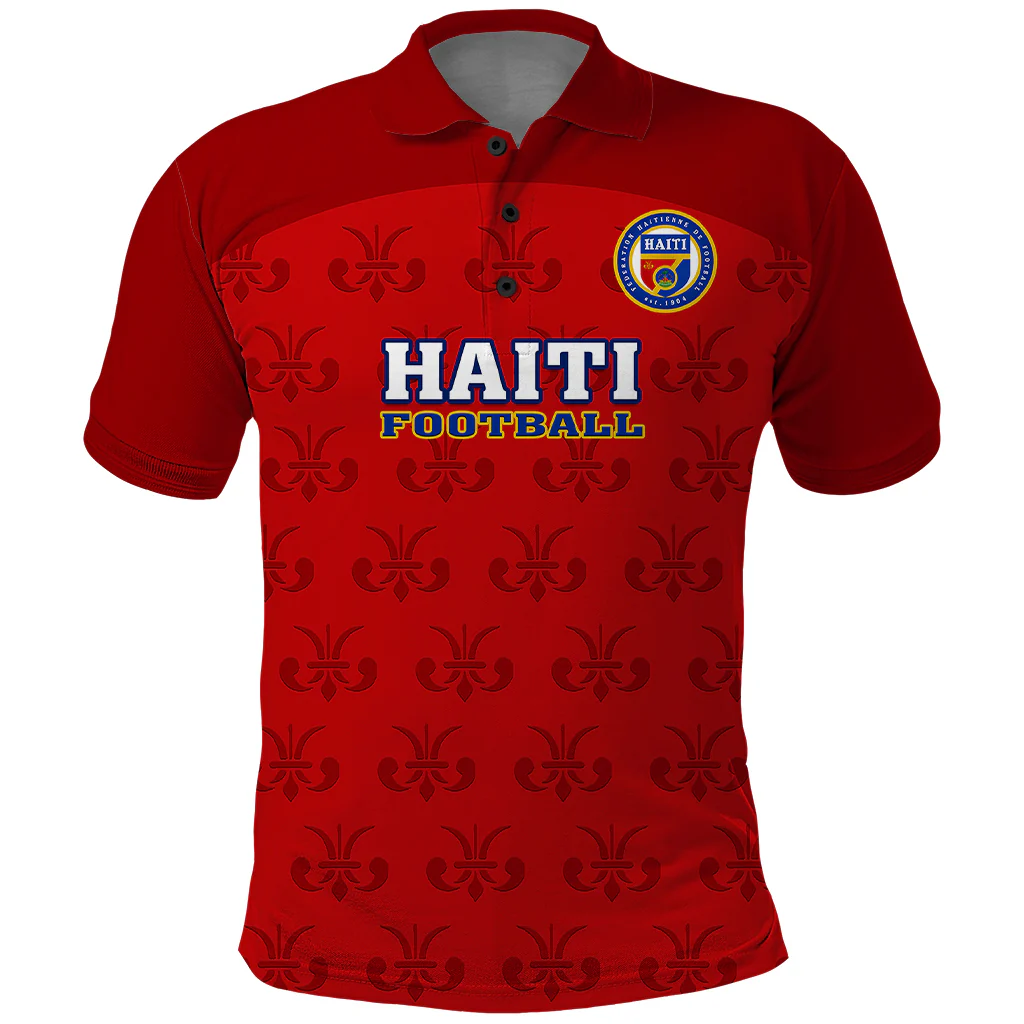 Custom Haiti Football Polo Shirt Les Grenadieres World Cup Red Version