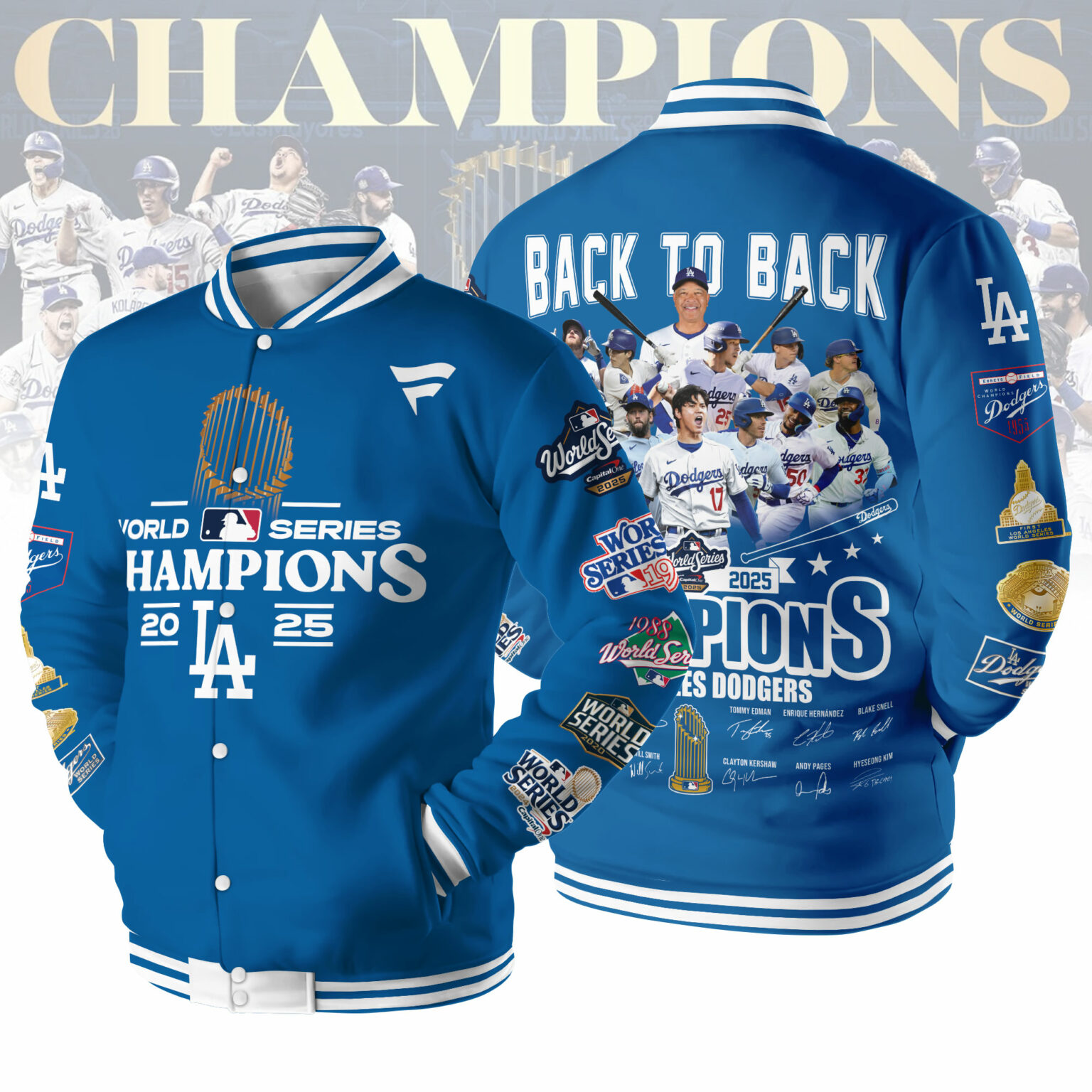 2025 Champion LA Dodgers MLB Baseball Jacket