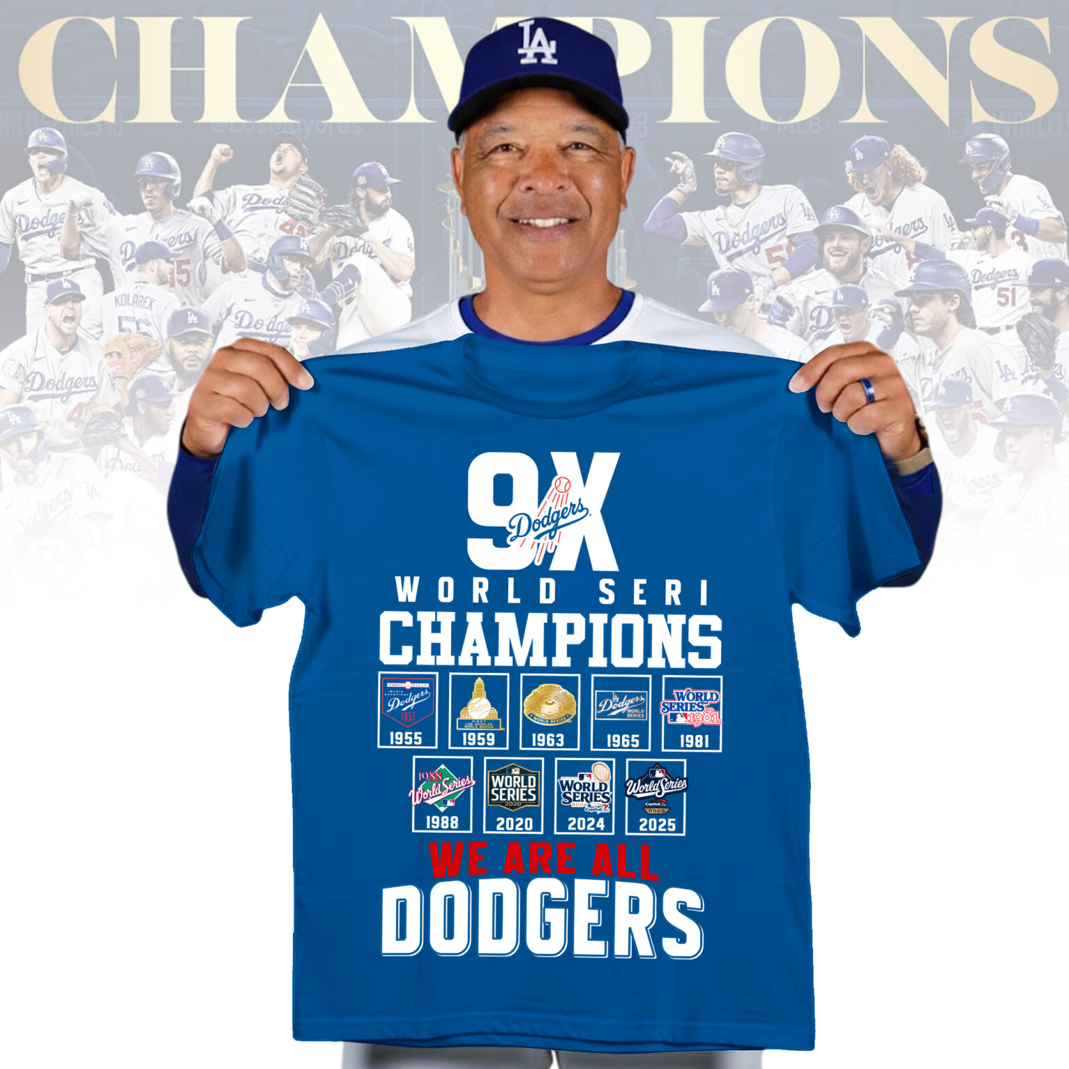 2025 Champion LA Dodgers MLB Premium T-Shirt