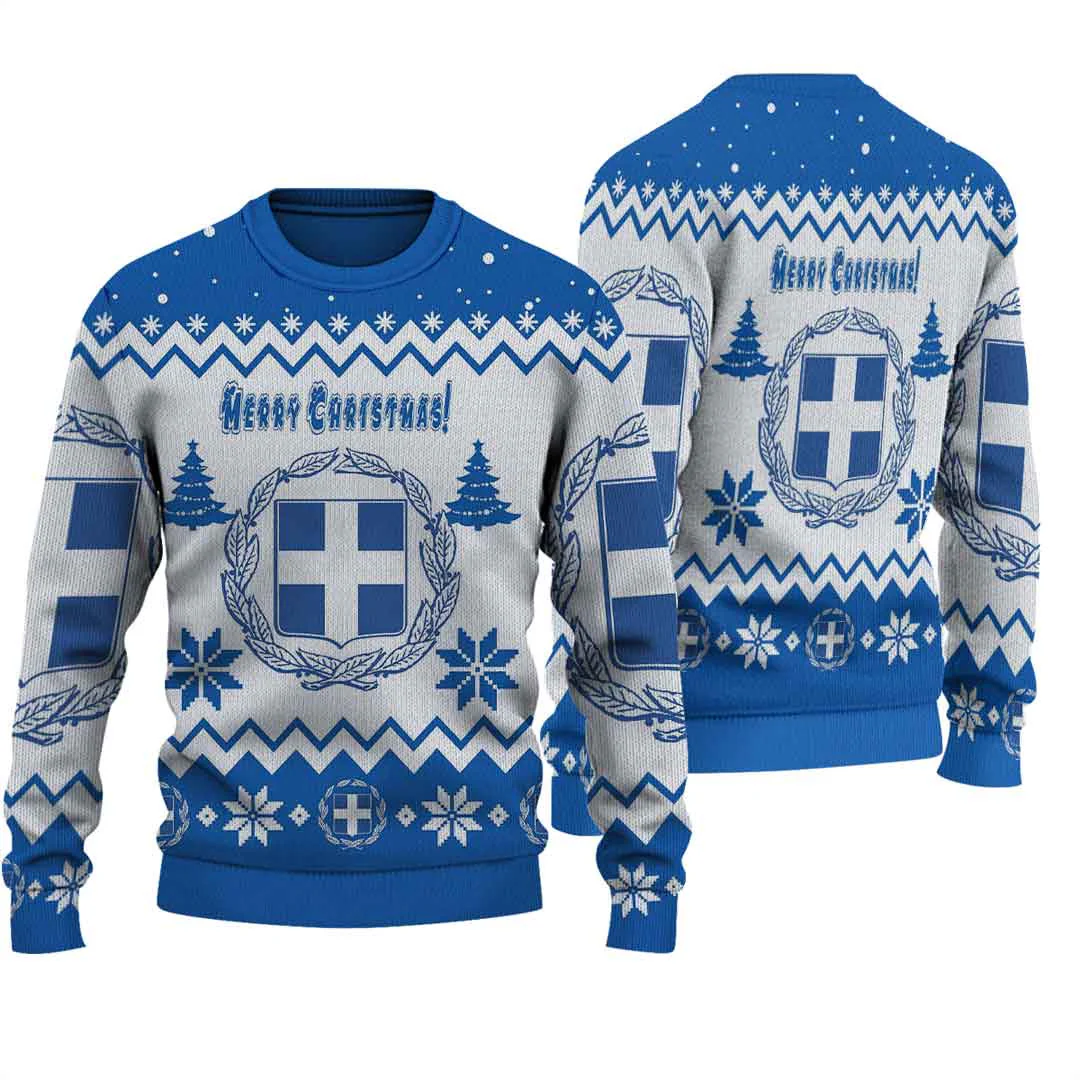 Ugly Sweater Greece Knitted Sweater Christmas