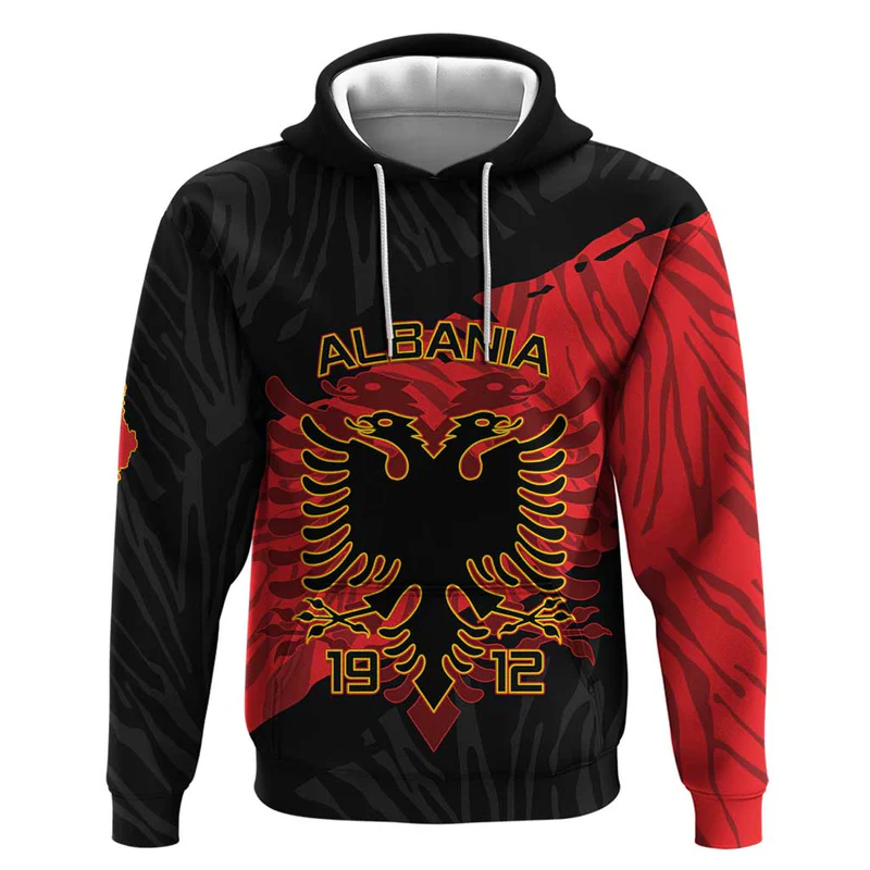 Albania Independence Day Hoodie Albanian Eagle – Grunge Style