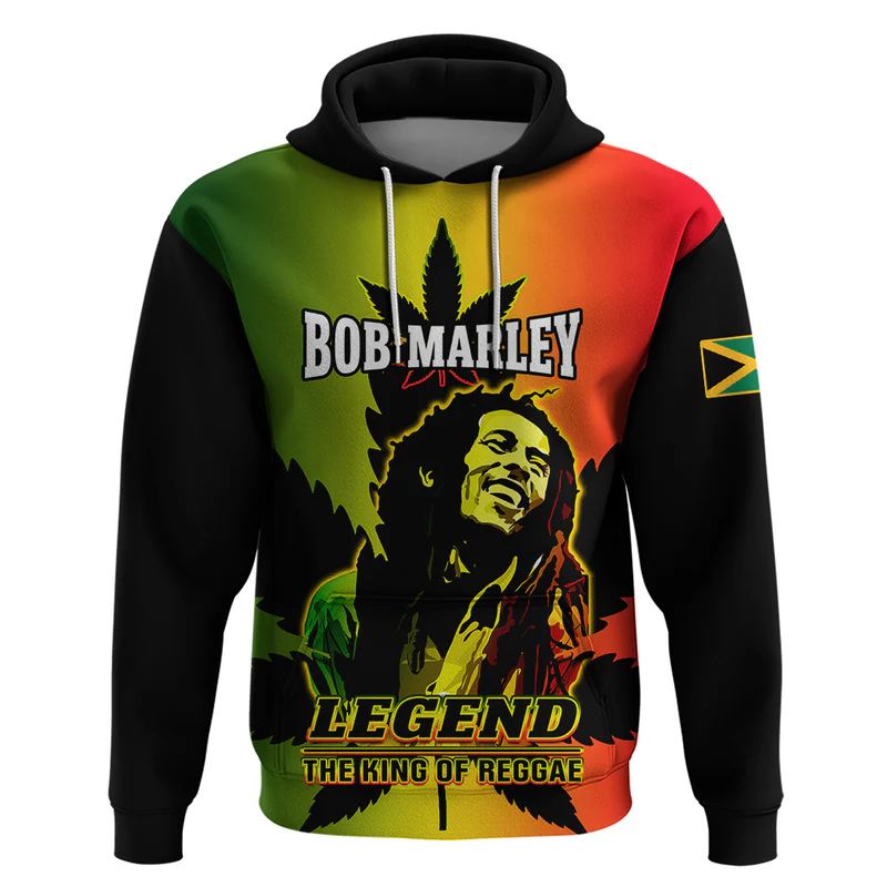 Jamaica Legend Bob Hoodie The King Of Reggae