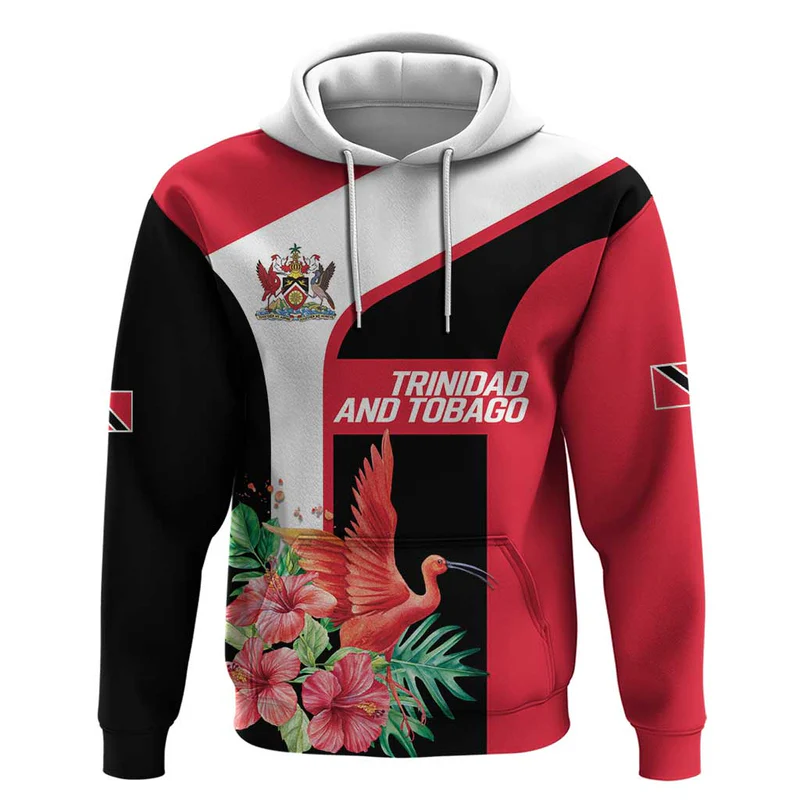 Trinidad and Tobago Personalized Hoodie Scarlet Ibis Tropical