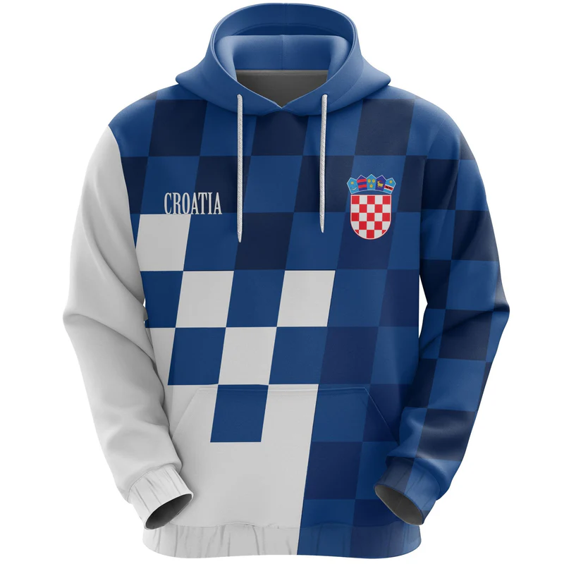 Coat Of Arms Croatia Hoodie Blue Version
