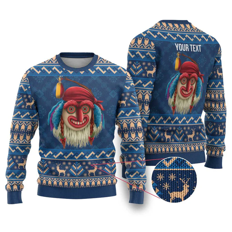 Romania Christmas Ugly Christmas Sweater Romanian Traditional Masks