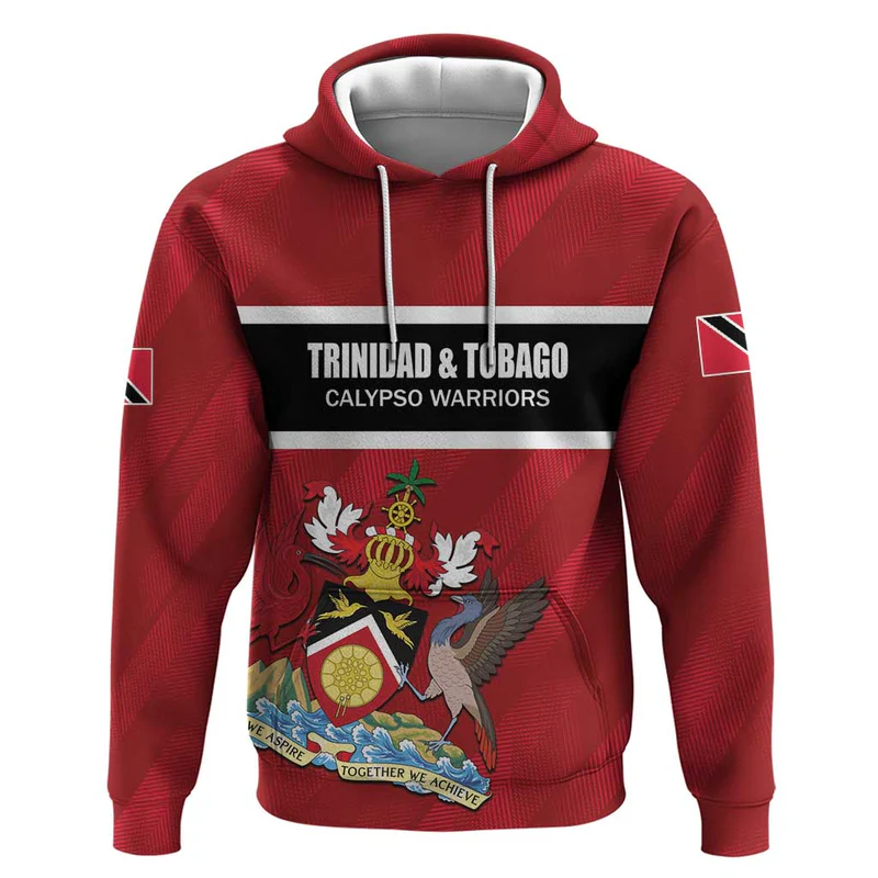 Custom Trinidad and Tobago Rugby Hoodie Come On Calypso Warriors