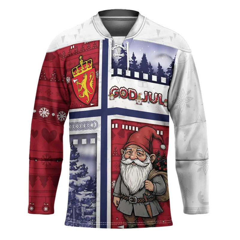 Norway Christmas Hockey Jersey Julenisse God Jul