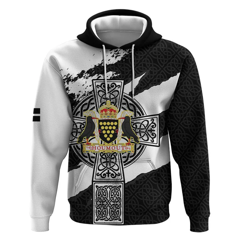 Cornwall Celtic Cross Hoodie Coat Of Arms