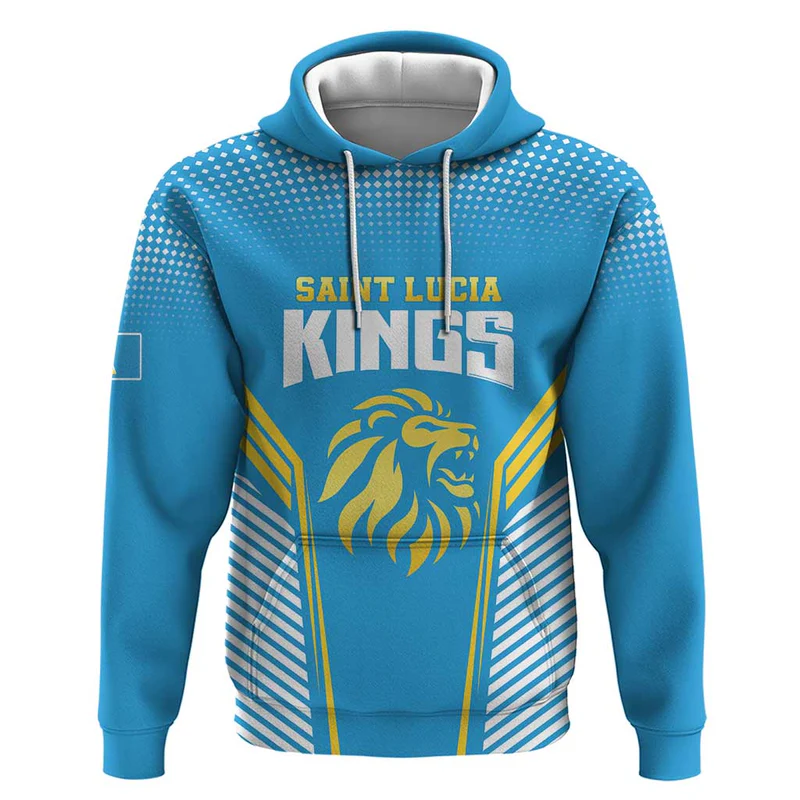 Custom Saint Lucia Kings Cricket Hoodie Beinspired Go Champion