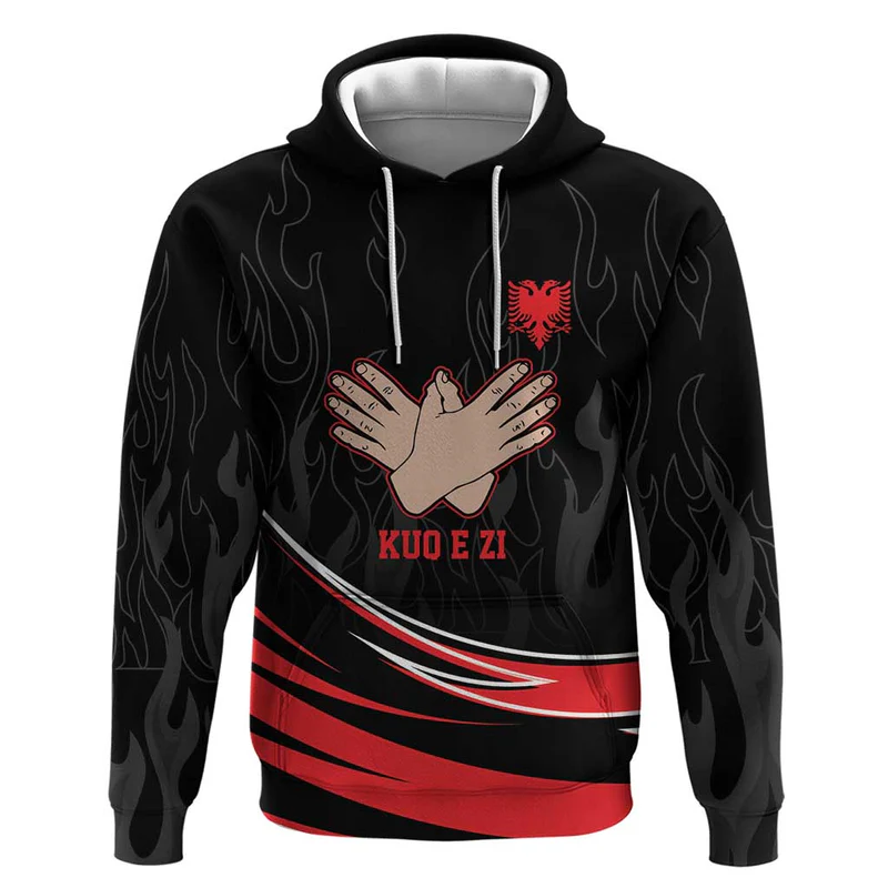Personalized Shqipe Albania Nation Flag Hoodie Kuq E Zi Tiranaproud Albanian