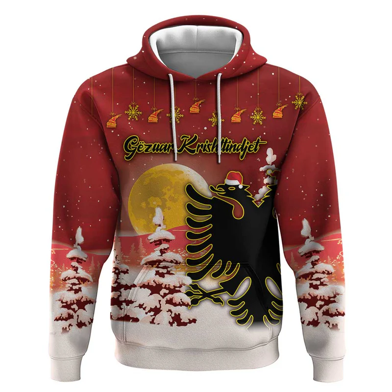 Personalized Albania Christmas Hoodie Gezuar Krishtlindjet