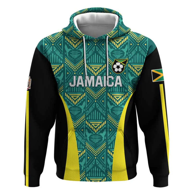 Custom Jamaica Football Hoodie We Believe Reggae Boyz