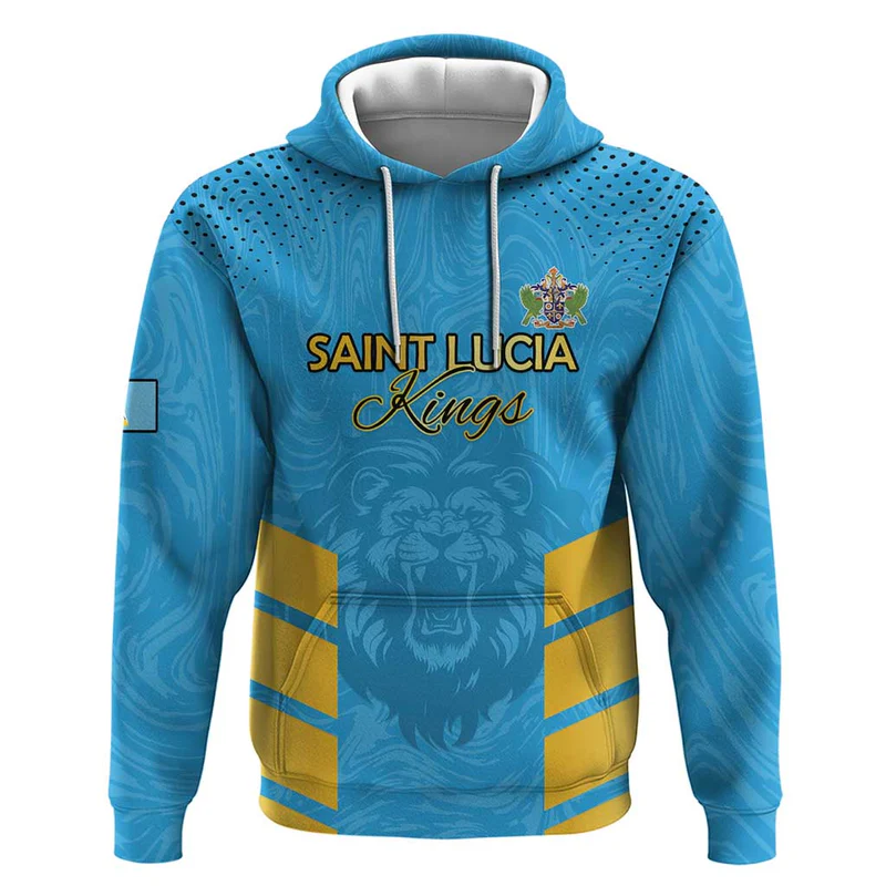 Custom Saint Lucia Cricket Hoodie Go Beinspired