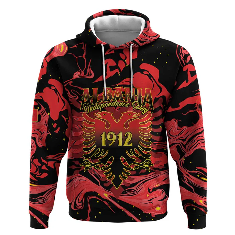 Happy Albania Independence Day Hoodie Albanian Eagle