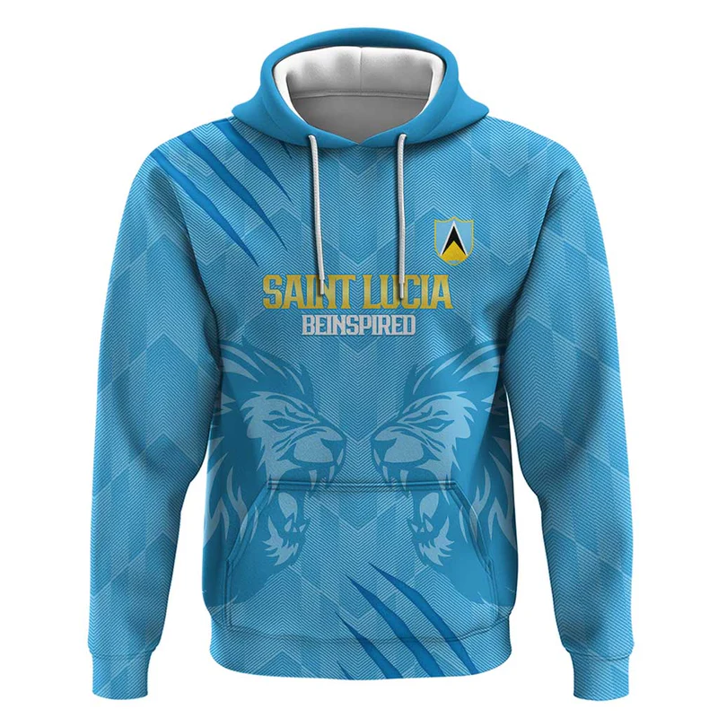 Custom Saint Lucia Cricket Hoodie Go Champions Beinspired