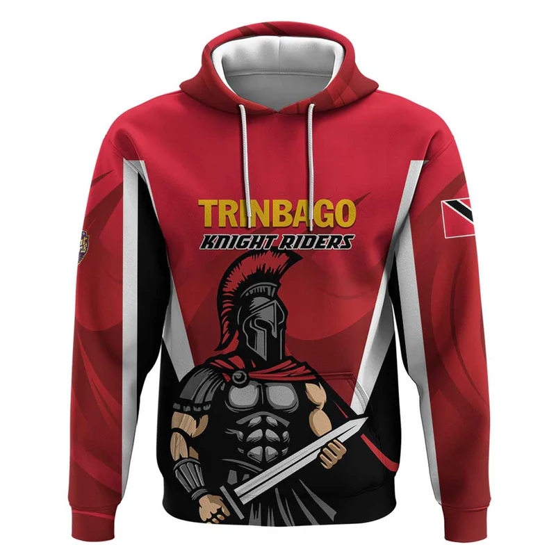 Custom Trinidad and Tobago Cricket Knight Riders Hoodie Trinbago Wave The Red