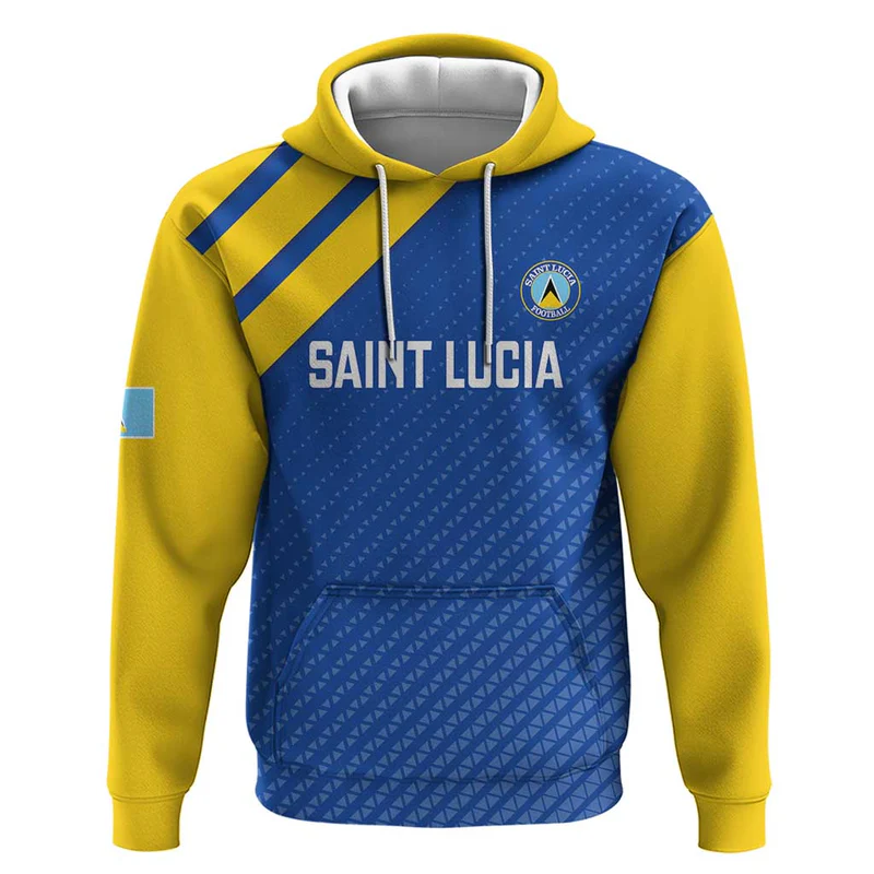 Custom Saint Lucia Football Hoodie Go Champions