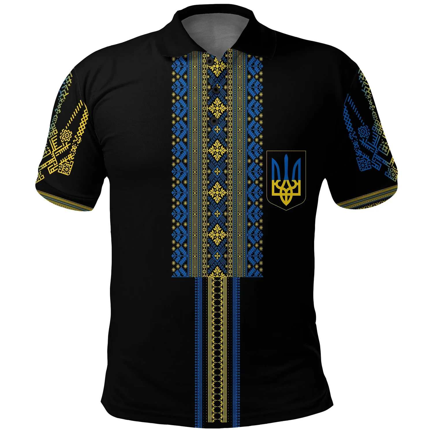 Ukraine Folk Patterns Folk Pattern Polo Shirt Slava Ukraini