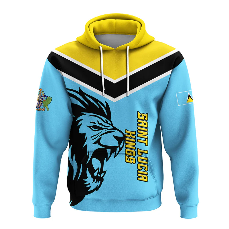 Custom Saint Lucia Cricket Kings Pride Hoodie