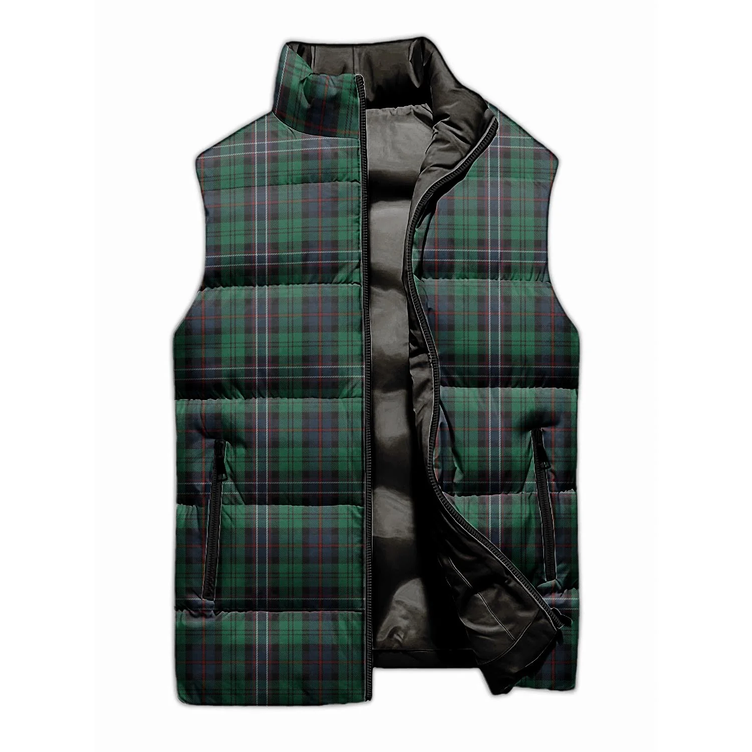 Scotland National Tartan Sleeveless Puffer Jacket