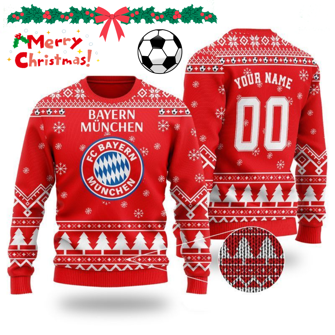 Bayern Munich Custom Name Ugly Wool Sweater