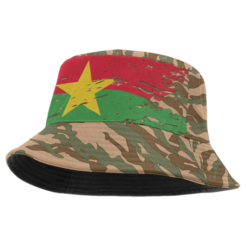 Burkina Faso Military Bucket Hat Bravo Caption Traore Viva Burkina Faso Nation
