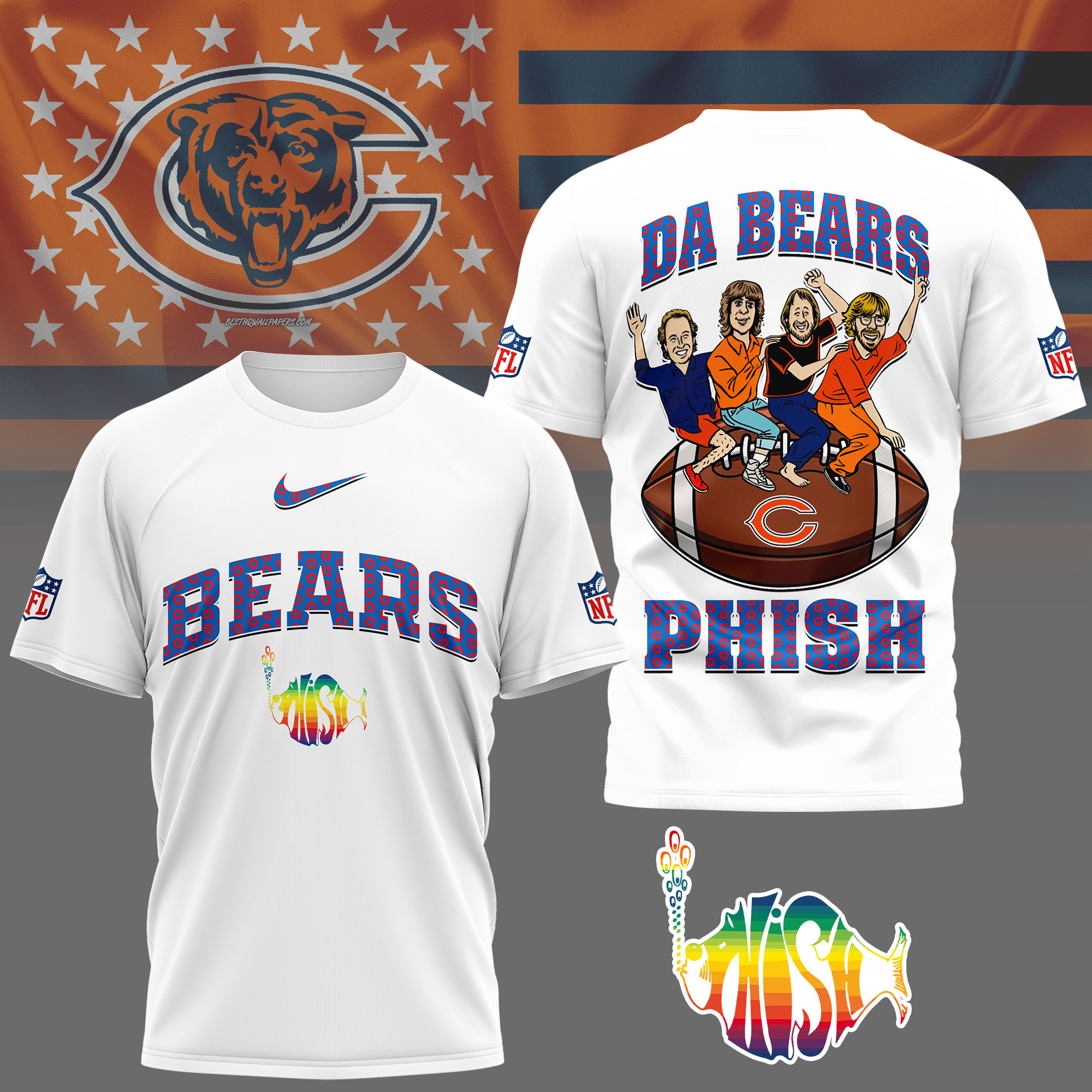 Chicago Bears x Phish Band - NFL Premium Shirt