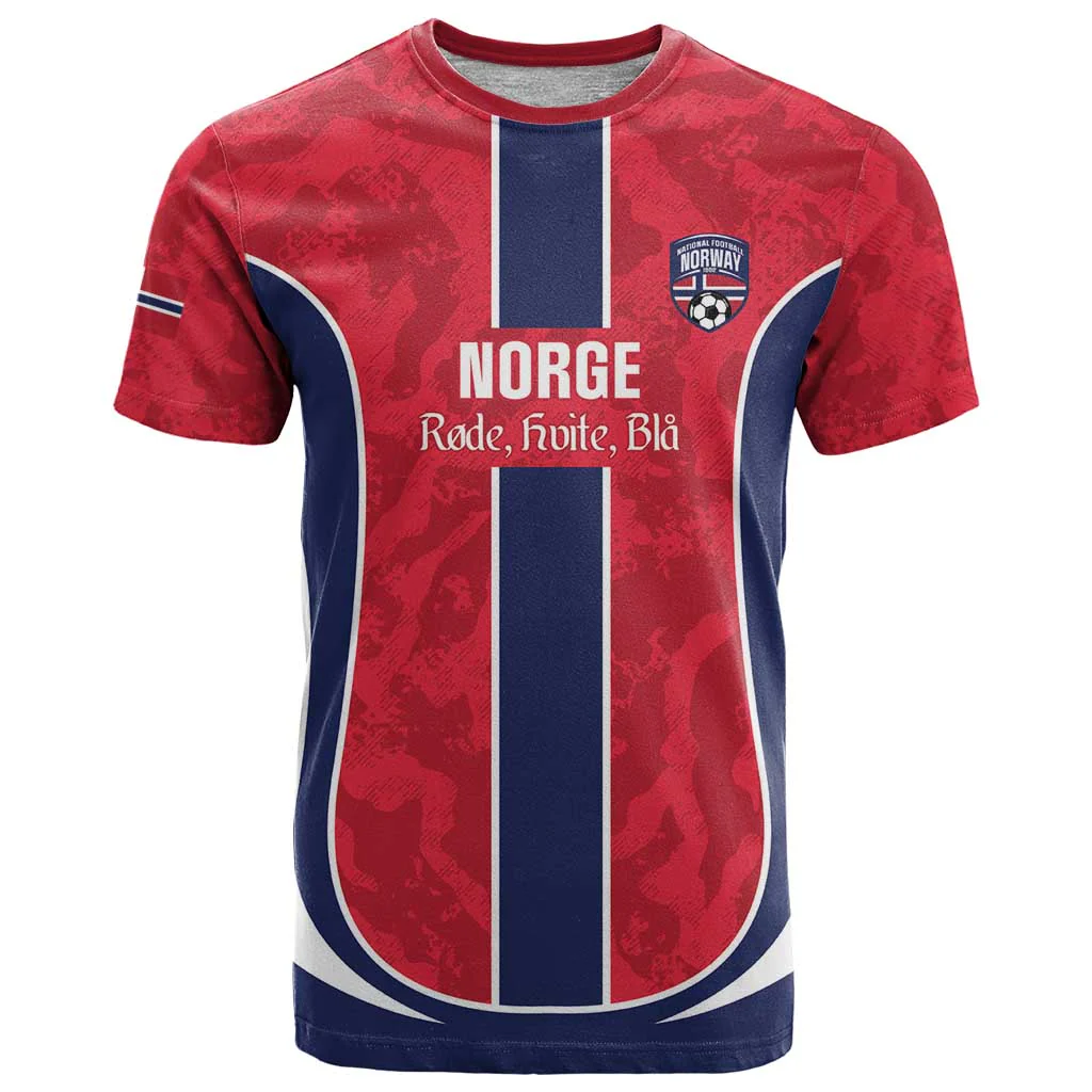 Custom Norway Football T Shirt 2026 Come On Norge LT14